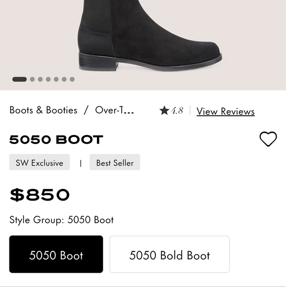 STUART WEITZMAN BLACK 5050 Ladies Boots Size 8 1/2 New With Tags 19 In Tall - Picture 12 of 12